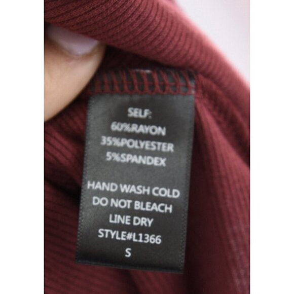 By Together You and I Womens Ribbed Oversized Babydoll Swing Top Pink Red Sz S - Picture 6 of 6